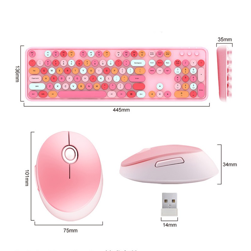 2.4g Desktop Notebook Home Keyboard ແລະ Mouse Set